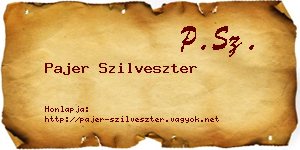 Pajer Szilveszter névjegykártya